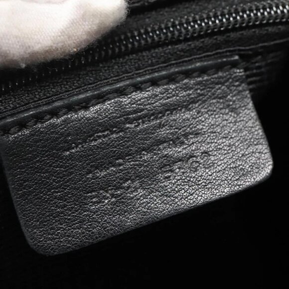 Salvatore Ferragamo Gancini Bag Canvas Leather Black Silver Auth bs26905 - Picture 13 of 16